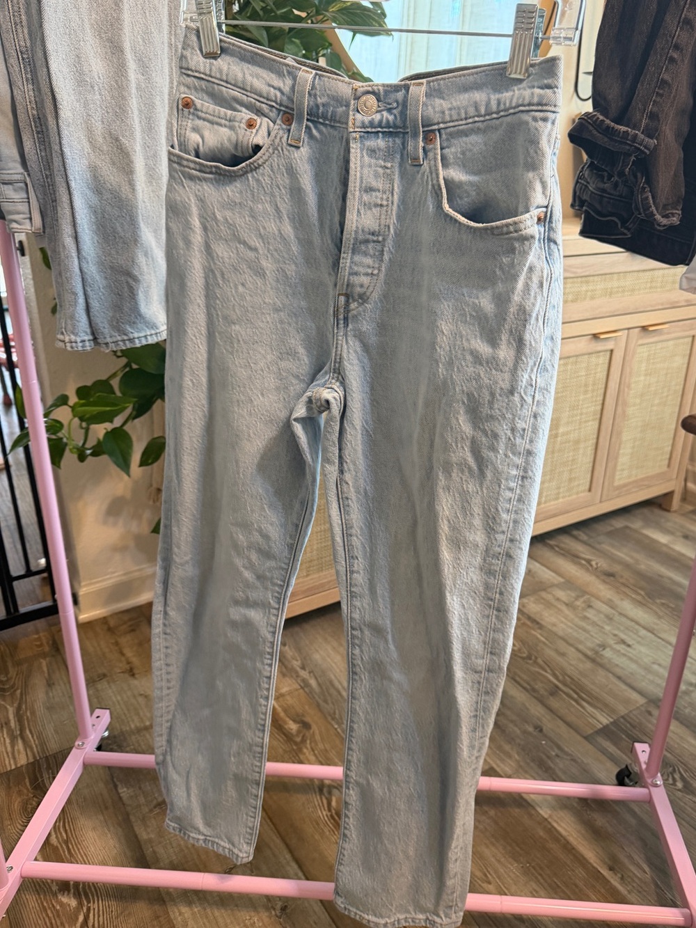 Levi's Women's Straight-Leg Jeans in Light Blue